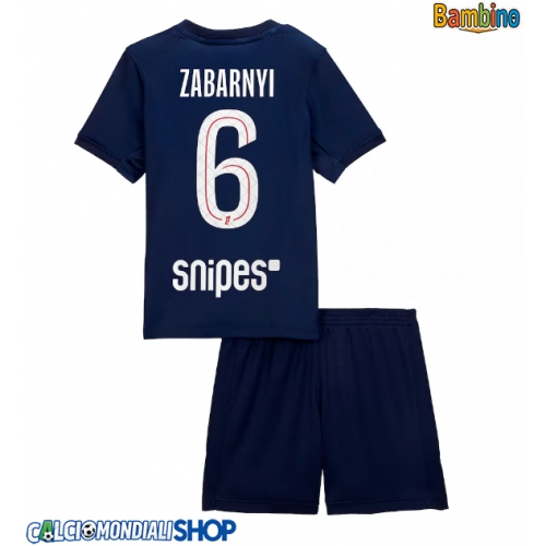 Maglie da calcio Paris Saint-Germain Illia Zabarnyi #6 Prima Maglia Bambino 2025-26 Manica Corta + Pantaloni corti)